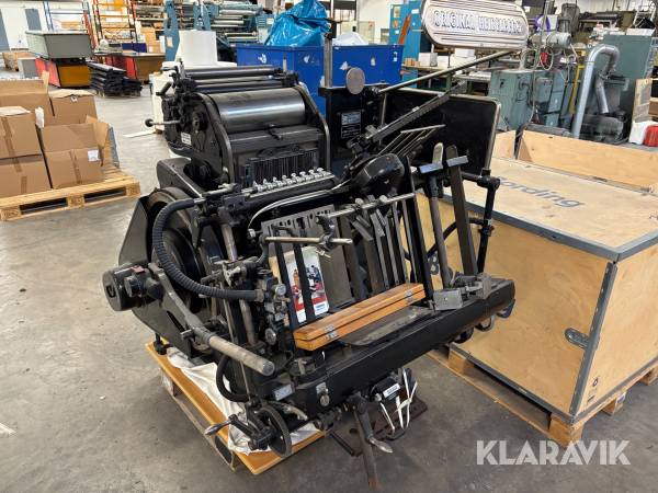 Digel tryckerimaskin Heidelberg antik