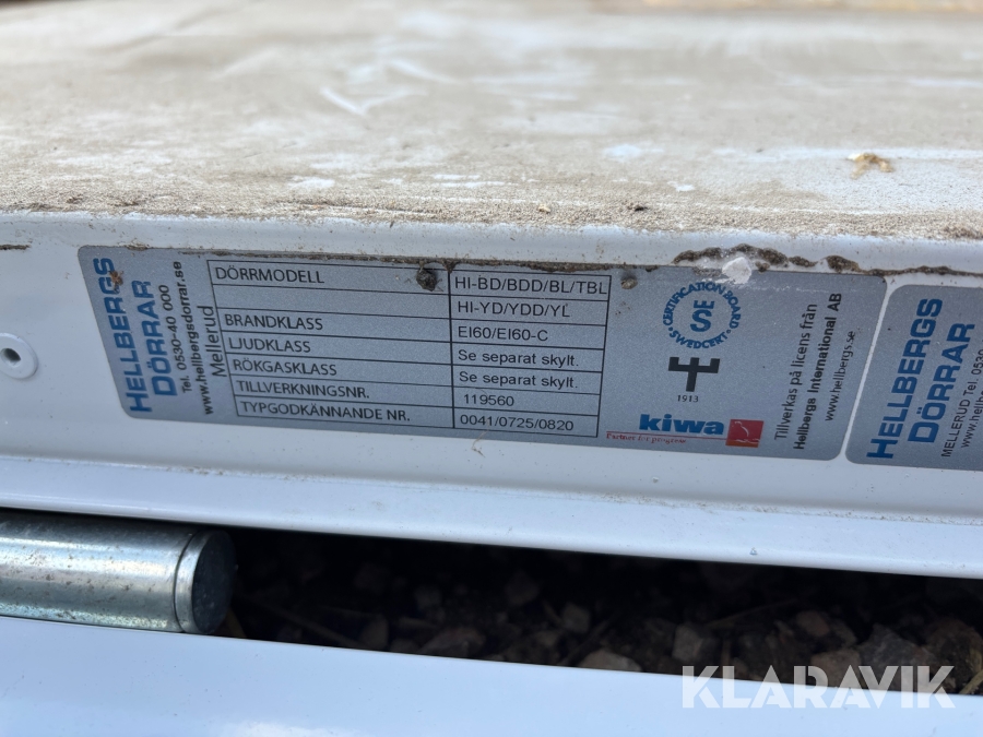 Ståldörr 1200x2100