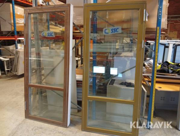 Glasdörrar SSC med karm 2st