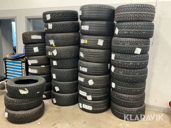 Däck Pirelli, Michelin, Nokian Tyres, Dunlop, Hankook, Bridgestone 34 st sommar- och vinterdäck