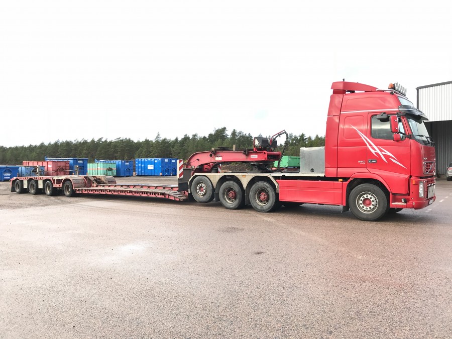 Tungdragare och trailer