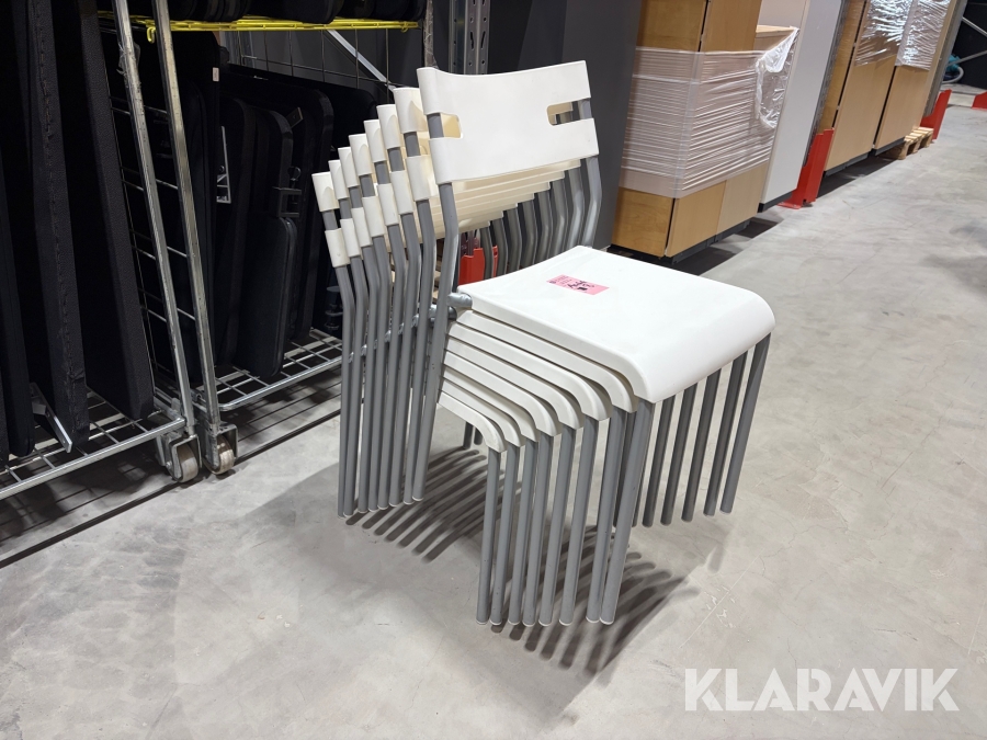 Vita plaststolar 15st