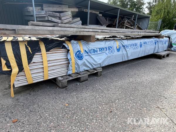 Pärlspont ytterpanel vit grundad 5400x145x22mm ca 1500m