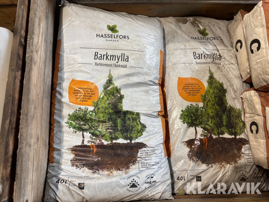 Barkmylla Hasselfors 40L 7 säckar