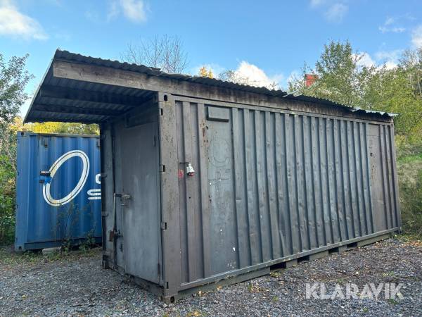 Container 20 fot med extra tak