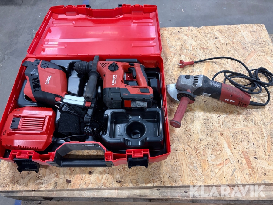 Borrhammare 1 st, Kap och vinkelslip 1 st Hilti / Flex TE 4A22 DRS / L 3406 VRG