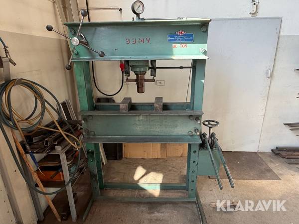 Hydraulisk press Gunnar Edströms Maskinaffär