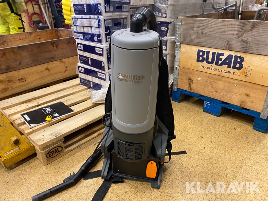 Ryggburen Dammsugare Nilfisk GD 5 Battery