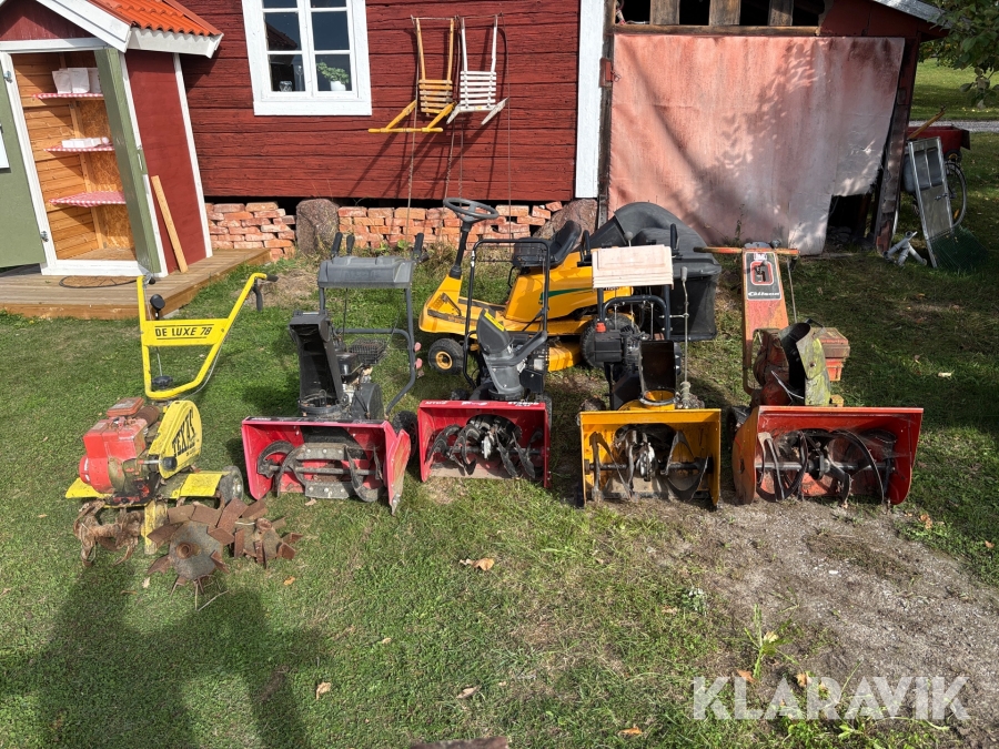 Diverse trädgårdsmaskiner 
