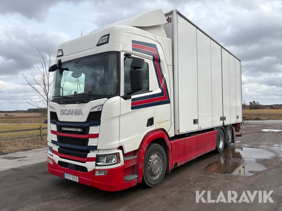 Lastbil Scania R500 med öppningsbar sida & bakgavellyft