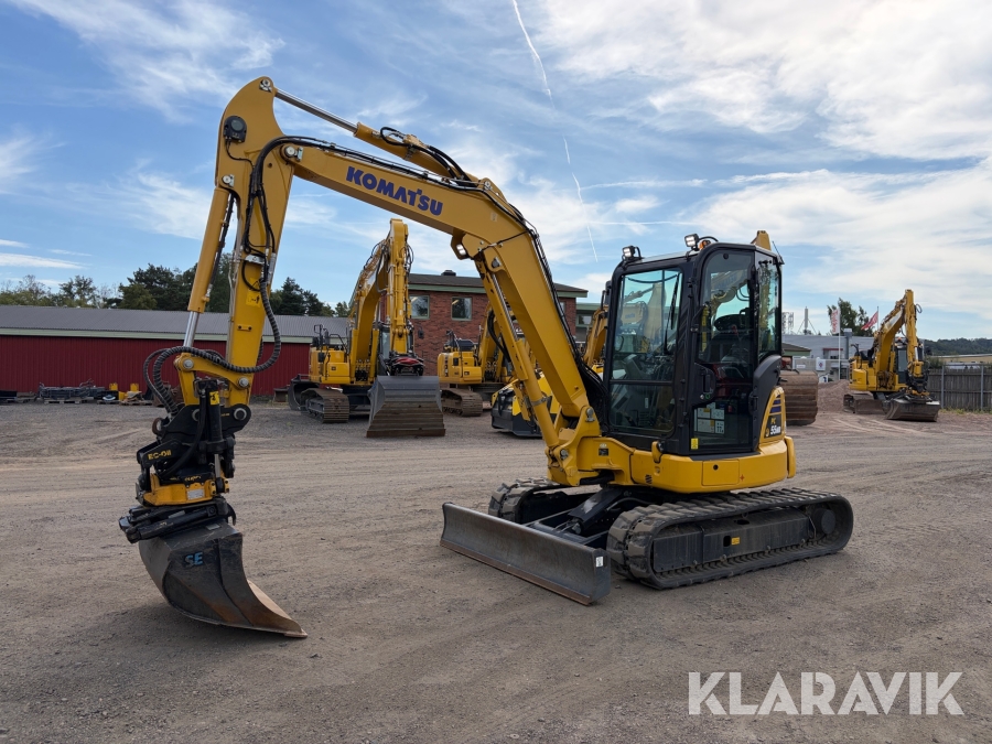 Grävmaskin Komatsu PC55MR med Engcon EC206, EC-Oil och 3 skopor