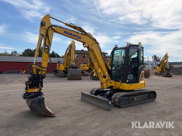 Grävmaskin Komatsu PC55MR med Engcon EC206, EC-Oil och 3 skopor
