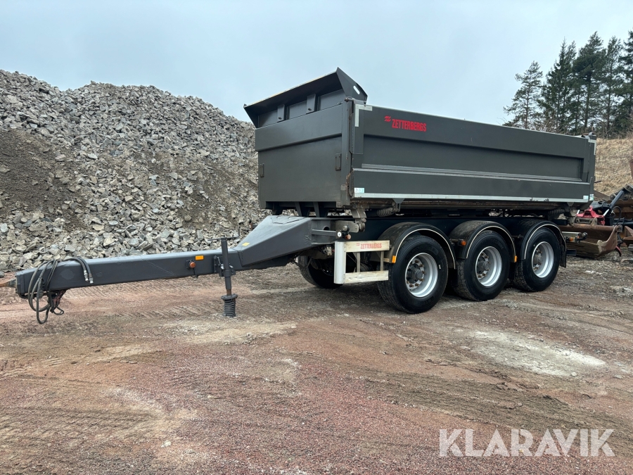 Gruskärra Zetterberg EDKZ 7/5-53-11D med sidomatic 3axlad