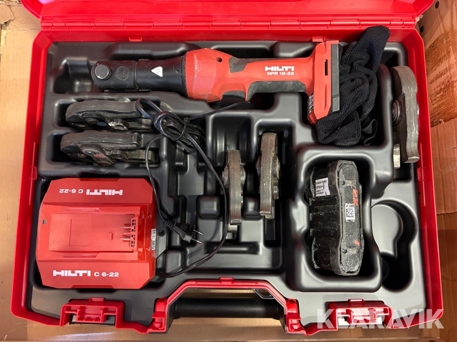 Pressverktyg Hilti NPR 19-22 M käftar ink batteri och laddare