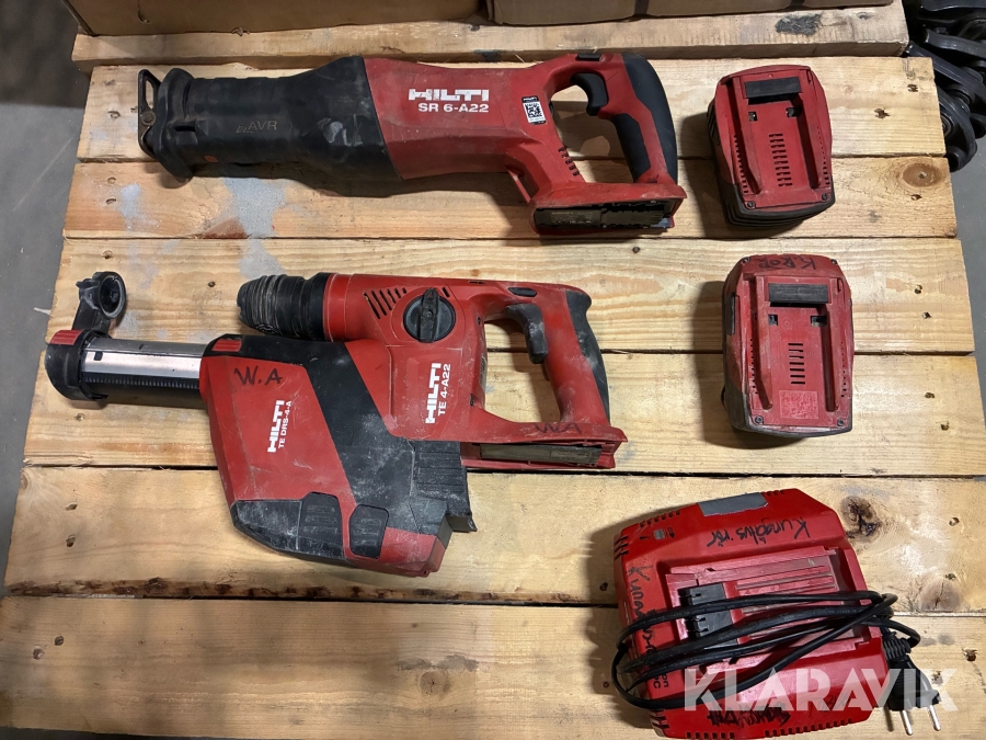 Handverktyg Hilti tigersåg, slagborr och batterier