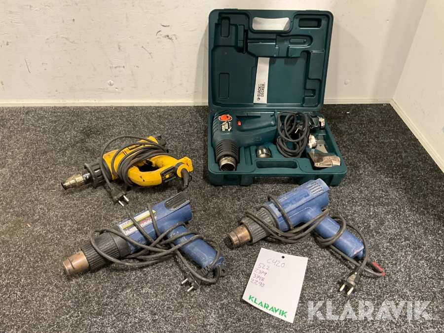 Värmepistol 4st Black&decker, Steinel, Dewalt