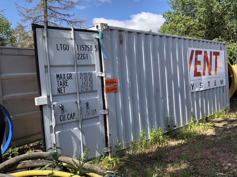 20 fot Container med tunnelfläkt