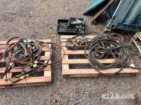 Gasklockor med diverse tillbehör