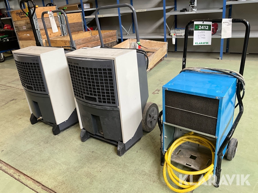 Avfuktare 3st Dantherm, El-Björn CBT 40 MK III, AD620E
