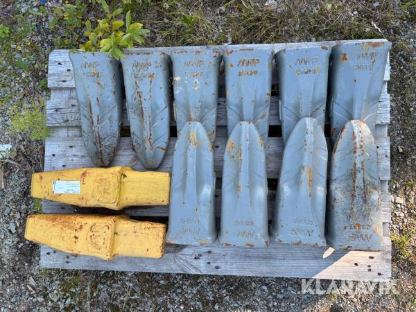 18 st tänder 5,5 tum samt 3 st tandhållare