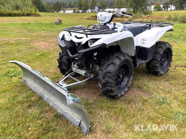 ATV Yamaha Grizzly 700 EPS LE med plogblad och kärra