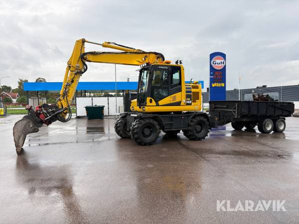 Hjulgrävare Komatsu PW148-11 GPS Vagn 8 redskap