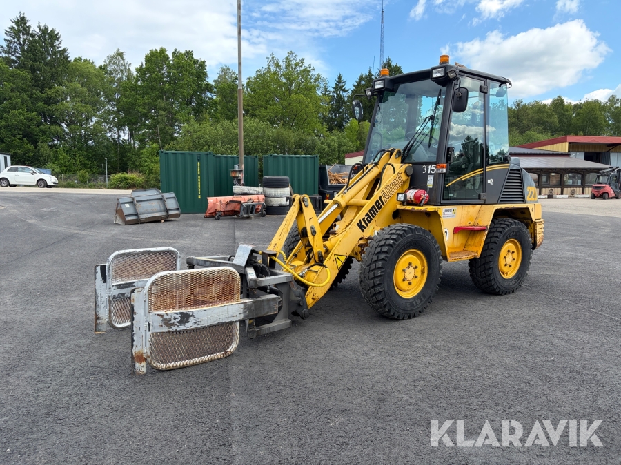 Hjullastare Kramer Allrad 220 med 4 redskap