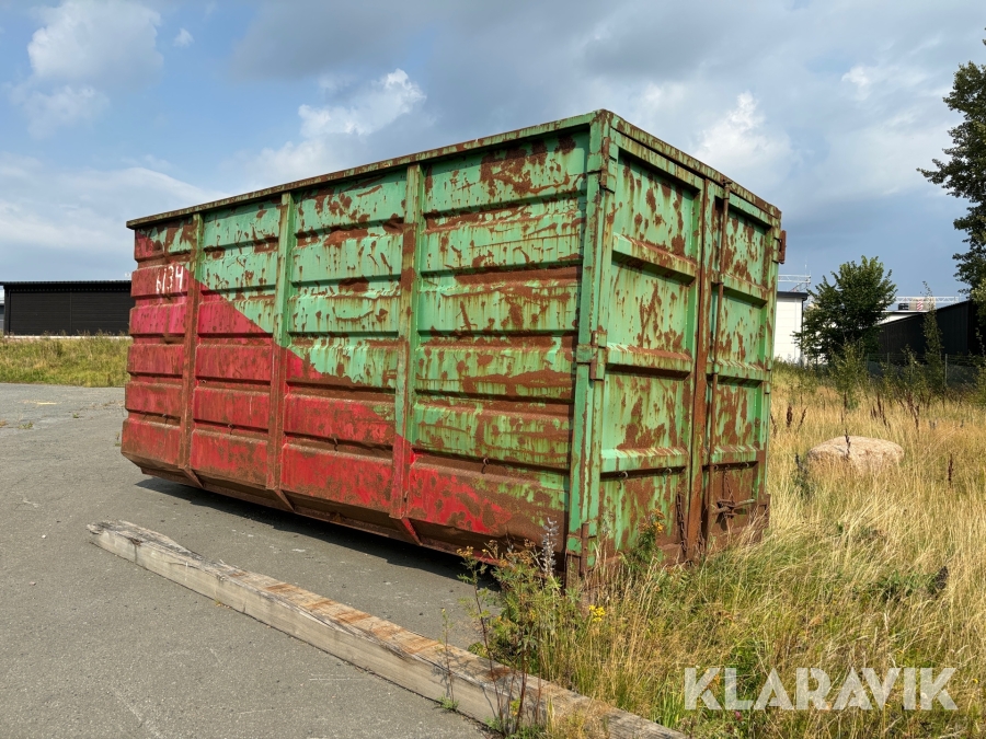 Container ca 40m³  på lastväxlarram