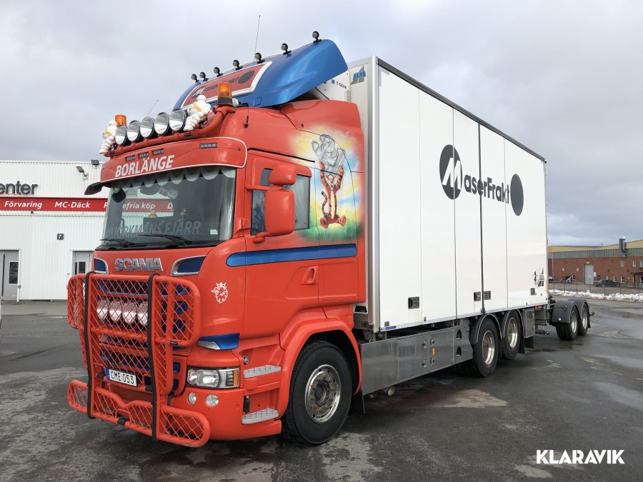 Fjärrbil Scania R580 kylklassat skåp FNA