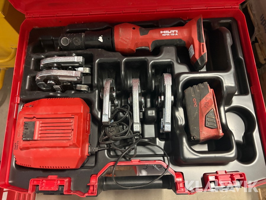 Pressverktyg Hilti NPR 19A M käftar ink batteri och laddare