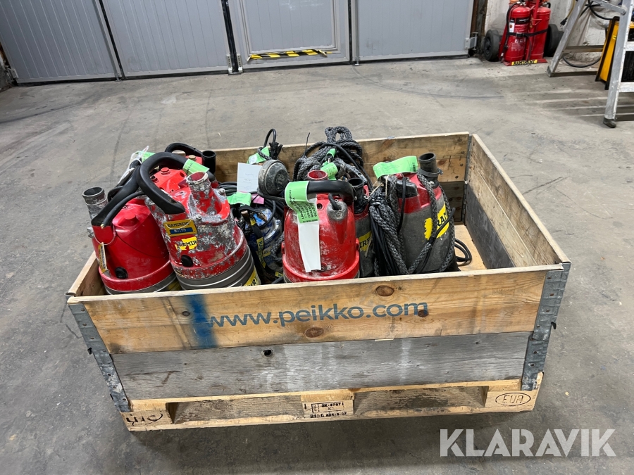 10 defekta pumpar Tsurumi, Grindex Olika modeller Reprationsobjekt / reservdelsobjekt