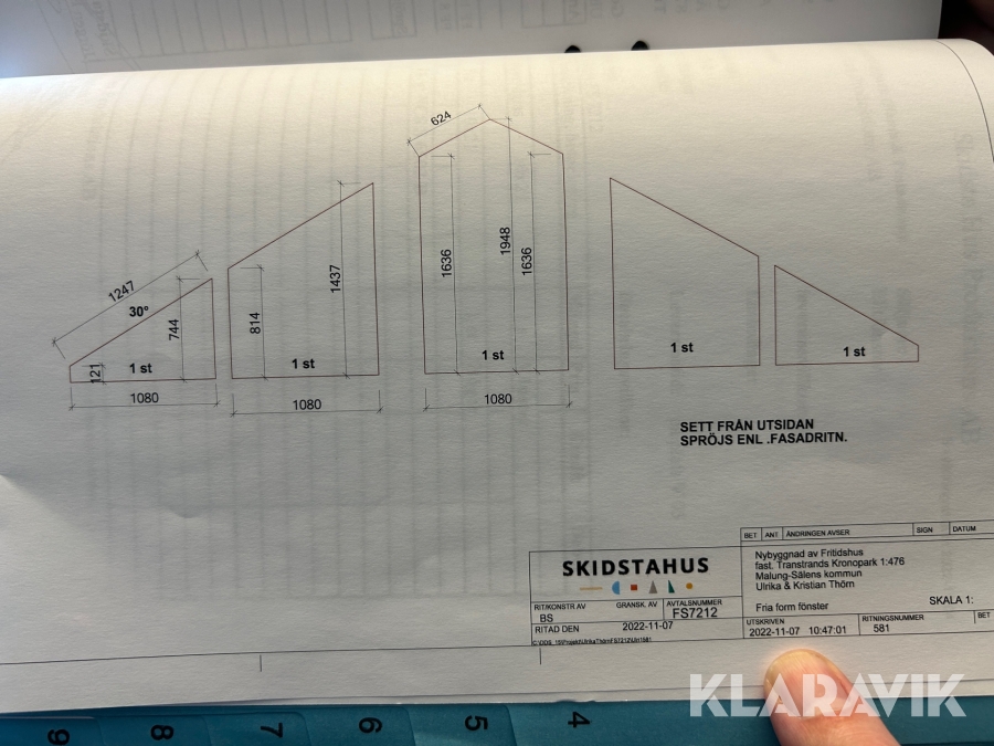 Fönsterparti Elitfönster Aluminium fast, Örnsköldsvik, Klara