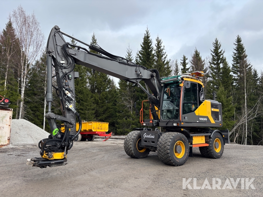 Grävmaskin Volvo EW160E med tilltrotator