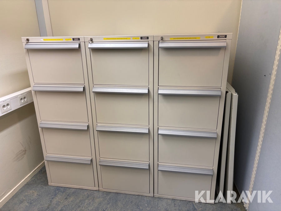 Arkivskåp Hadak låsbara 3st brandsäkra