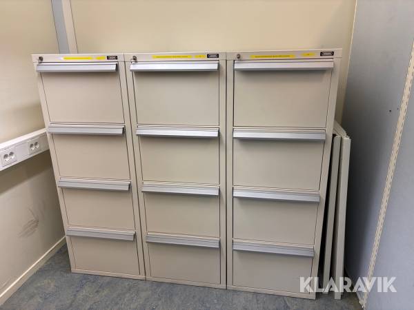 Arkivskåp Hadak låsbara 3st brandsäkra