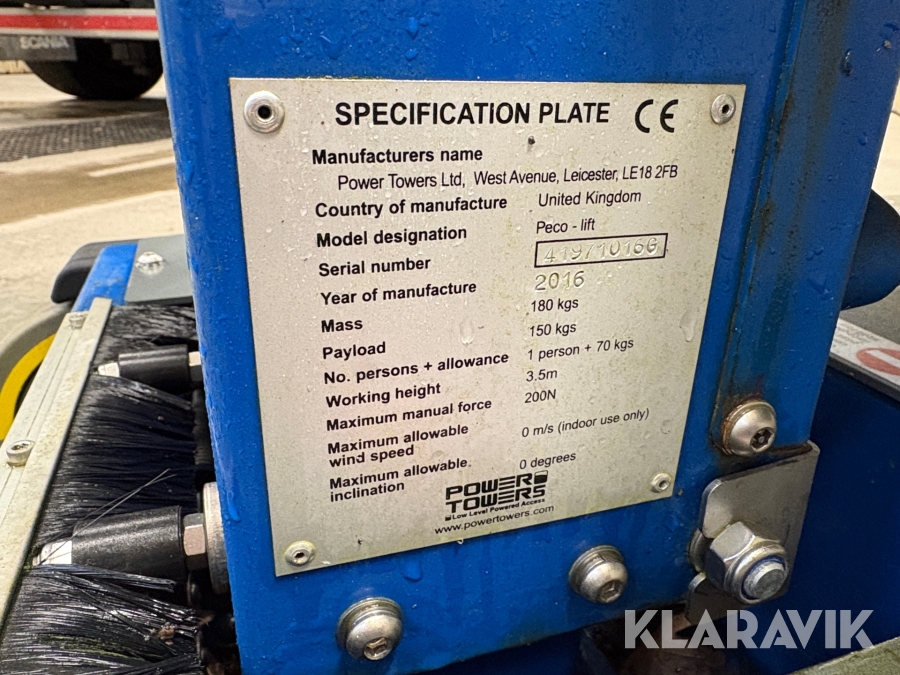 Pelarlift Powertowers Peco-lift