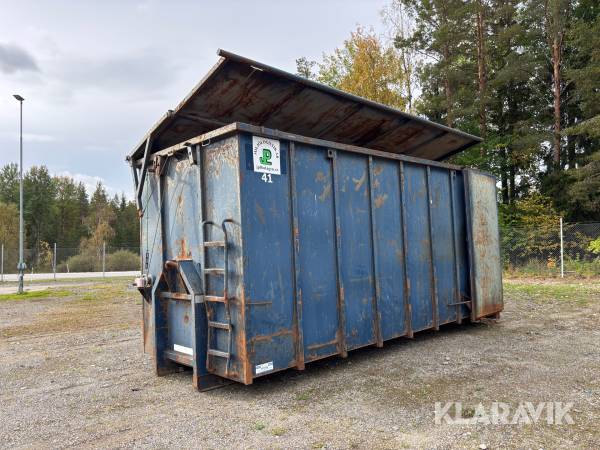Lastväxlarcontainer GMM 40m3 med tak