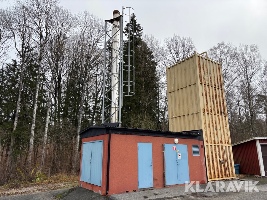 Värmeanläggning med Pelletspanna Hertz Biomatic 500 biocontroll 500 kW med silo