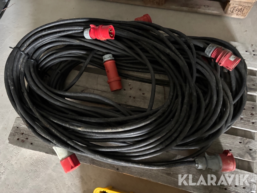 3-fas förlängningskabel 4st i olika längder 32amp