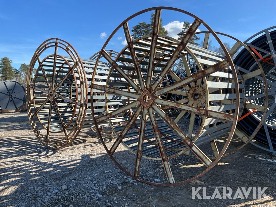 Slangtrumma / ledningstrumma stål, 2 st