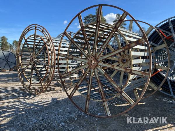 Slangtrumma / ledningstrumma stål, 2 st