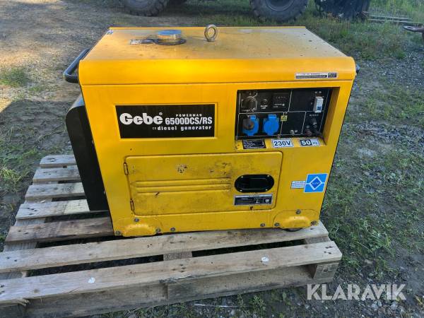 Elverk Gebe Powerman 6500DCS/RS