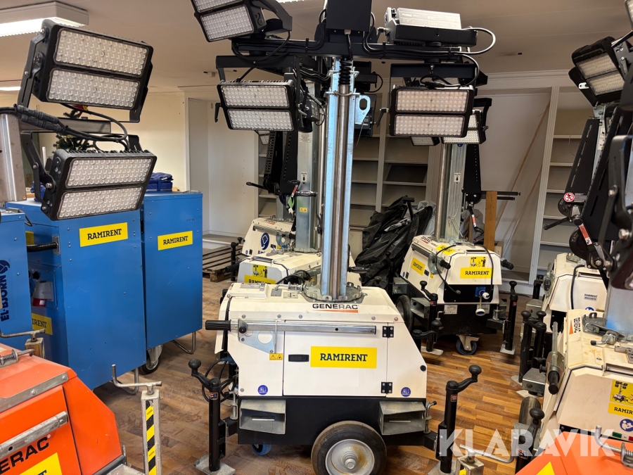 Belysningsmast Generac Roterbar 7m 4x400W