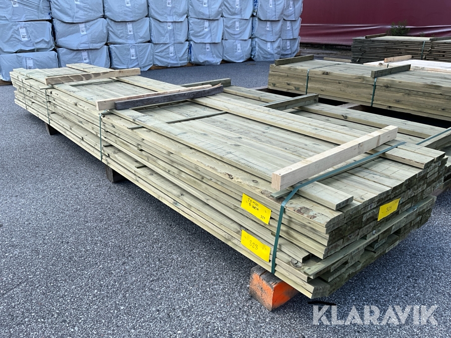 Virkespaket trallvirke impr B kvalite 28x120 540löpmeter