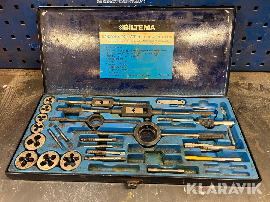 Gängsnitt Biltema Milimeter