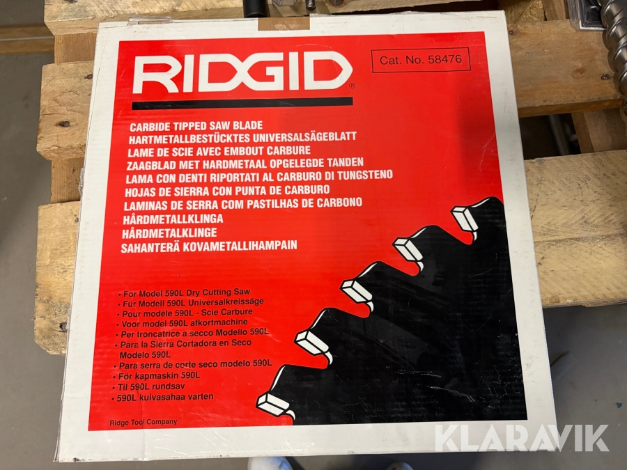 Sågklinga metall Ridgid För 590L ny