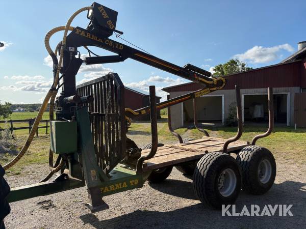 Skogsvagn Farma CT 5.1-9 med kran, stödben och vinsch