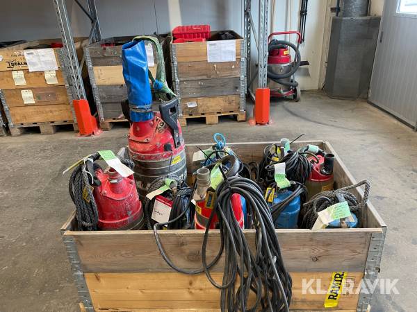 Diverse defekta pumpar Grindex, Tsurumi Major, Minex lite, HS 2.75S, HS2,4S, LB800