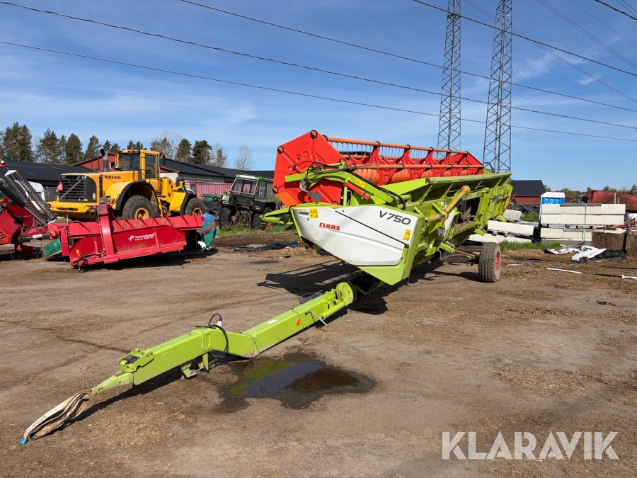 Skärbord med transportvagn Claas V750 