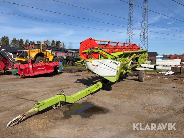Skärbord med transportvagn Claas V750 